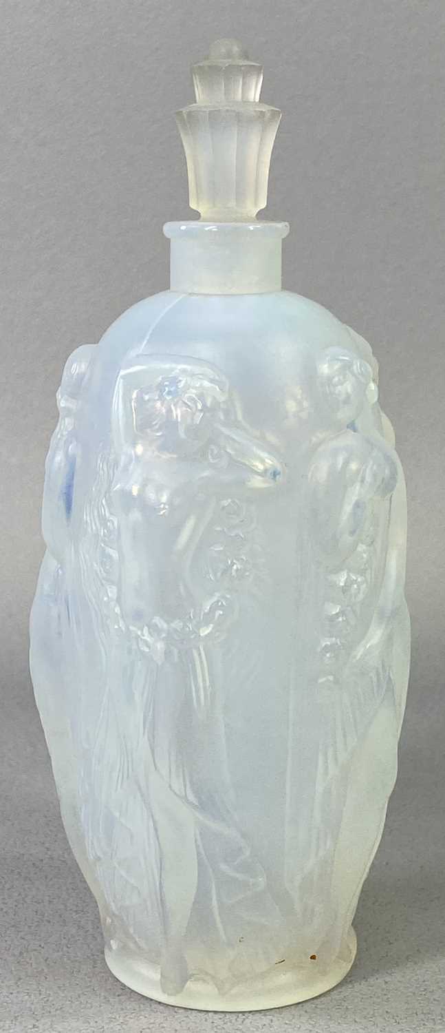 SABINO OPALESCENT GLASS SCENT BOTTLE WITH STOPPER - moulded depicting five various classical style - Image 2 of 2