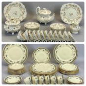 A MINTON GRASMERE TEA & DINNER SERVICE, 38 pieces, and late 19th century English porcelain tea