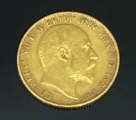 EDWARD VII 1906 GOLD HALF SOVEREIGN