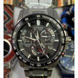 CITIZEN ECO DRIVE WR200 STAINLESS STEEL GENT'S WRISTWATCH and seven various Swatch Quartz