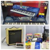 YAMAHA PSR-270 PORTATONE ELECTRONIC KEYBOARD - with box, AN EPIPHONE GUITAR AMPLIFIER MODEL EP-