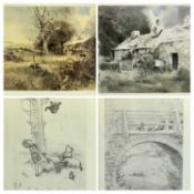 KEITH ANDREW (188/850) limited edition colour print - hill farm, signed and numbered in pencil, 17.5