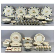 COLCLOUGH FLORAL DECORATED CHINA TEA SERVICE, 20 pieces, a Wood & Sons dinner and tea service