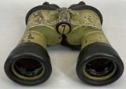 WORLD WAR 2 FIXED FOCUS MARINE BINOCULARS, A PAIR and a vintage Thackrays Reality medical set