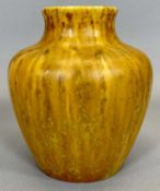 PILKINGTONS ROYAL LANCASTRIAN VASE - Shape No 2922, mottled orange drip glaze, impressed marks to