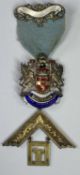 MASONIC INTEREST HALLMARKED SILVER JEWEL - Lord Desborough Lodge 3200, enamel and silver,