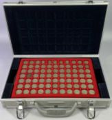 SILVER, HALF SILVER & CUPRONICKEL BRITISH COIN COLLECTION - as displayed on five trays in a silvered