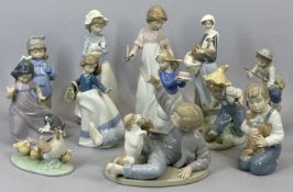 VARIOUS LLADRO & NAO FIGURINES (12) - 26cms H the tallest