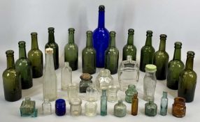 VINTAGE GREEN GLASS BEER BOTTLES COLLECTION - North Wales makers - Conwy, Rhyl, Mold, Wrexham ETC