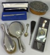 MIXED SILVER DRESSING & OTHER TABLEWARE - to include a matching hand mirror and brush, Birmingham