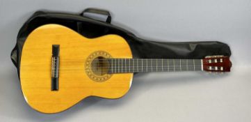 A HOHNER MODEL MC-05 ACOUSTIC GUITAR - Serial No 020505, 101cms with soft vinyl carry case