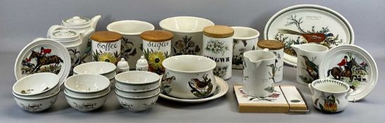 PORTMEIRION POTTERY - a collection of 'Botanic Garden' and 'Birds of Britain' pottery including