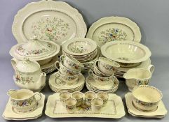 ROYAL DOULTON 'POMPADOUR' D5865 DINNER SERVICE - including two oval serving plates, sauce boat and