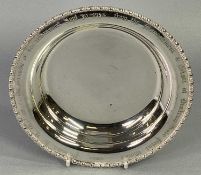 SHEFFIELD SILVER PRESENTATION DISH - date stamped 1914, Maker Atkin Brothers, 17.25cms diameter,