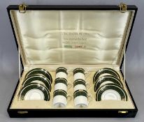 ROYAL DOULTON 'VANBOROUGH' H4952 COFFEE CUPS & SAUCERS (6) - in a fitted presentation case from