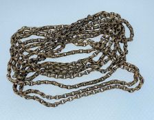 9CT GOLD BELCHER CHAIN, with presumed white gold box-link necklace interwoven, stamped 9ct, appr wt.