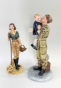 TWO ROYAL DOULTON CLASSICS LIMITED EDITION WWII FIGURES, titled 'Farewell Daddy' 263/2500 to base,