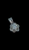 18K WHITE GOLD DIAMOND PENDANT, the single round brilliant cut stone measuring 0.25ct approx.,