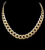 9CT GOLD FLAT CURB LINK CHAIN, 52cms long, 32.4gms Provenance: private collection Cardiff