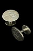PAIR OF SILVER TIFFANY & CO CUFFLINKS, marked 'Please Return To Tiffany & Co. New York 925', 14.3gms