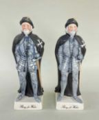 PAIR OF BESWICK 'PRIORY FOR WALES' FIGURES, stamped 'Sir Thomas Docwra Grand Prior 1501-1527