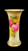 ROYAL WORCESTER BONE CHINA TRUMPET VASE, dated 1917, shape no. G923, painted by Ethel Spilsbury with