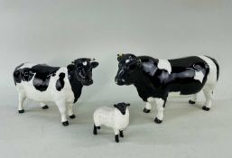 THREE BESWICK FARM ANIMALS, comprising 'CH. Slaybury Leewater' heifer, 'CH. Coddington Hilt Bar'