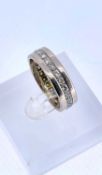 WHITE METAL DIAMOND ETERNITY RING, ring size U, 8.6gms Provenance: private collection Cardiff,