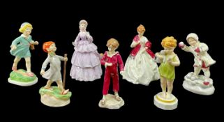 ASSORTED ROYAL WORCESTER FIGURES, comprising 3087 "The Parakeet", 3260 "Thursday's Child has Far