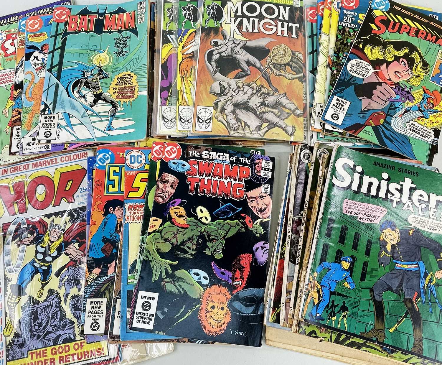 ASSORTED DC, MARVEL & OTHER COMICS, including 25 DC titles (Superman, Batman, Swamp Thing, Unknown