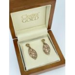 BOXED 9CT GOLD CLOGAU 'TREE OF LIFE' EARRINGS, 4.8gms gross (2) Provenance: deceased estate Swansea,