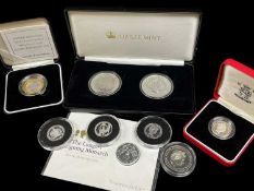 ASSORTED SILVER COINS comprising 2015 & 2016 UK silver Britannia pair, The Longest Reigning