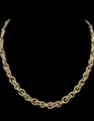 YELLOW METAL FANCY LINK CHAIN, 36cms long, 17.7gms, hallmarks rubbed Provenance: deceased estate