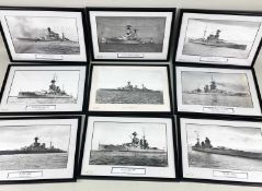 ASSORTED WRIGHT & LOGAN PHOTOGRAPHS, of WWII period British battleships, cruisers etc., separately