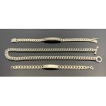 HEAVY LINK 925 STAMPED SILVER JEWELLERY ITEMS (3) - to include a 51cms L necklace stamped '925' to