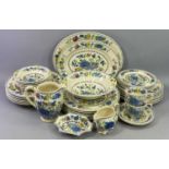 MASONS IRONSTONE 'REGENCY' DINNER SERVICE including two graduated oval plates, milk jug, sauce boat,