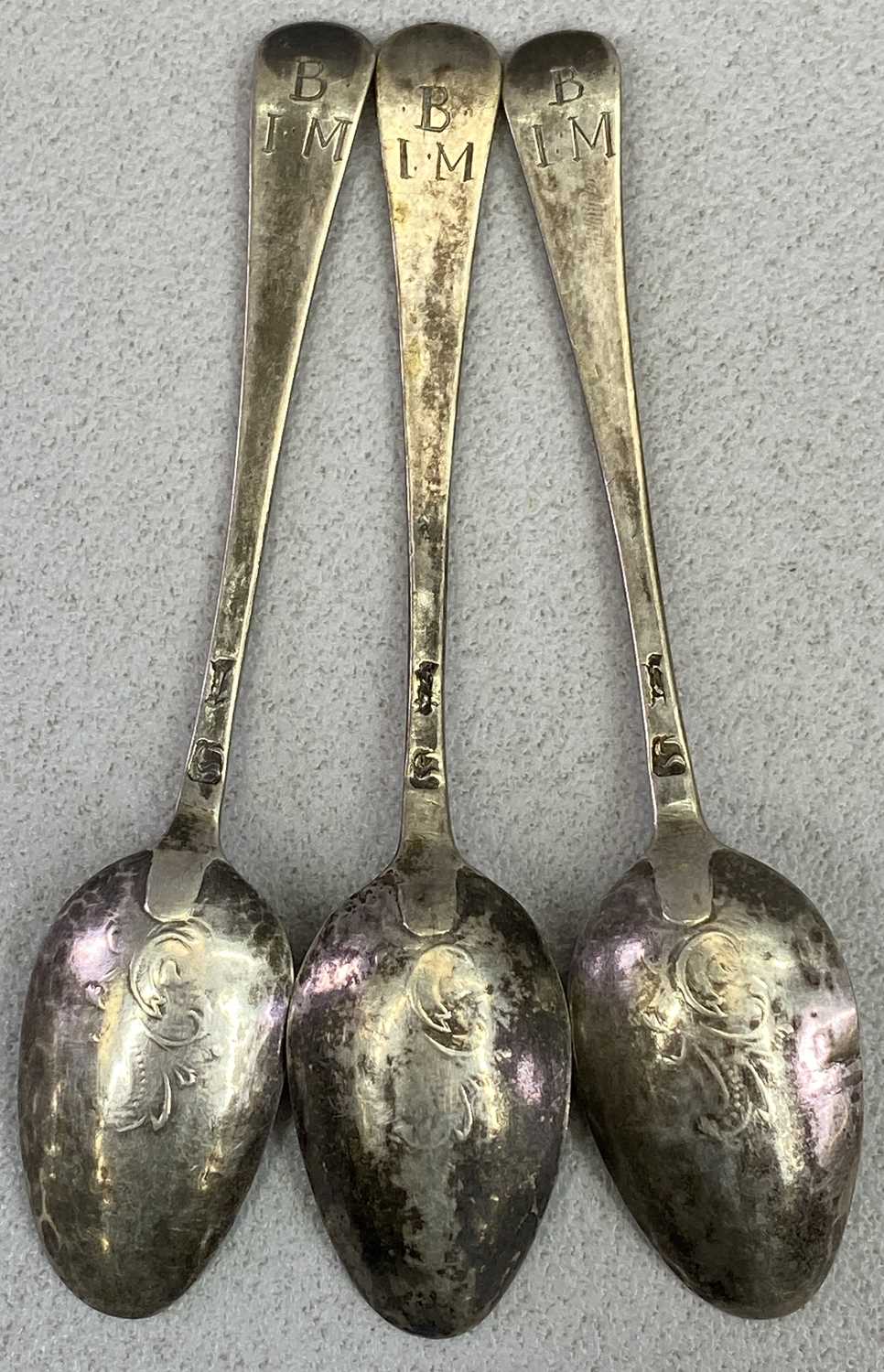 HALLMARKED SILVER SPOONS COLLECTION (14) and three other, believed continental teaspoons, to include - Image 2 of 3