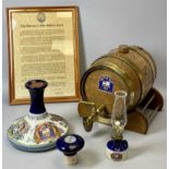 PUSSER'S BRITISH NAVY RUM, a coopered one gallon cask on stand with Certificate No 044, a Wade