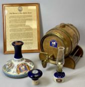 PUSSER'S BRITISH NAVY RUM, a coopered one gallon cask on stand with Certificate No 044, a Wade