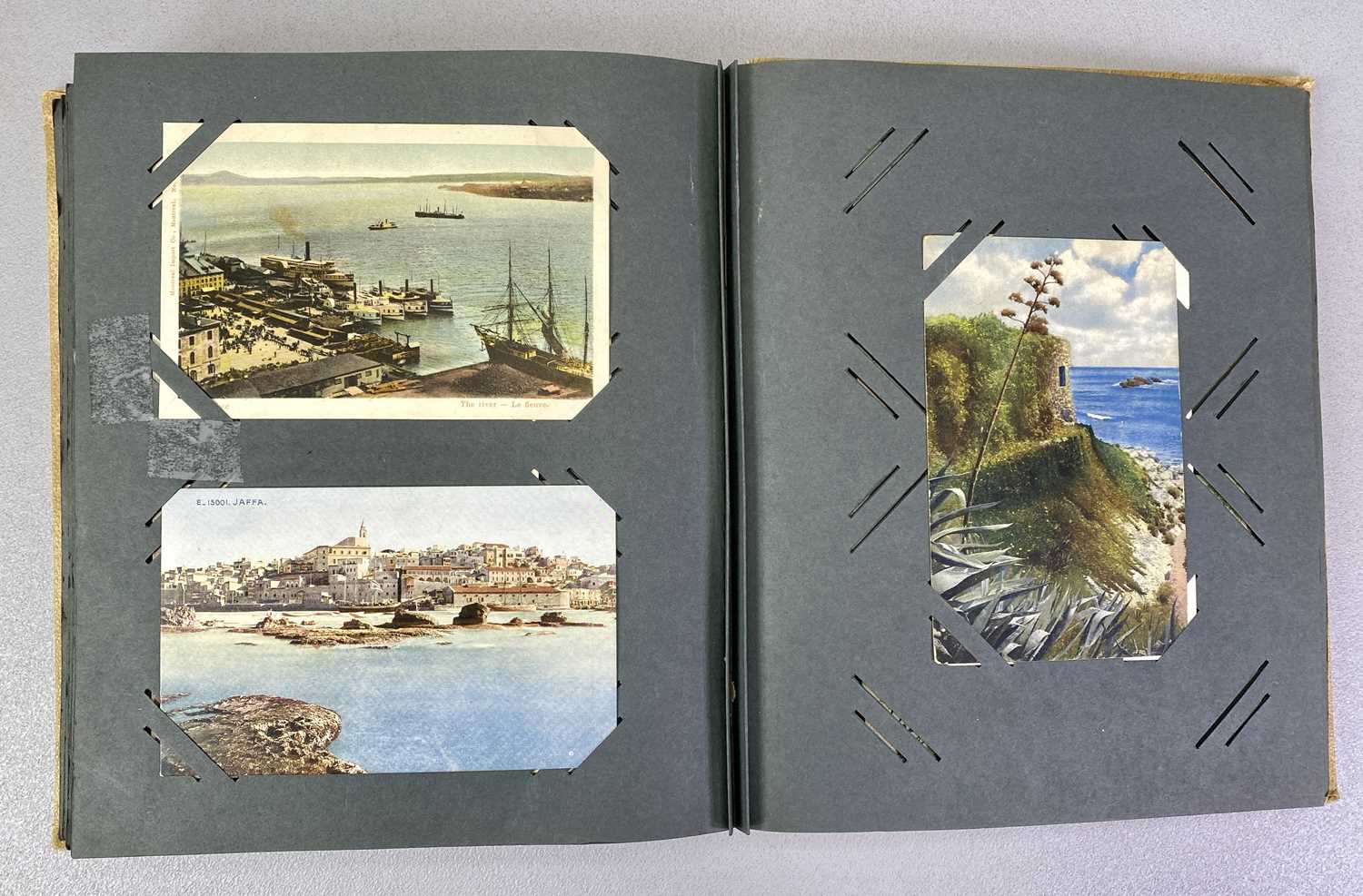 TWO ALBUMS CONTAINING VINTAGE BRITISH POSTCARDS - Foreign and Channel Islands, over 270 in total - Image 4 of 7