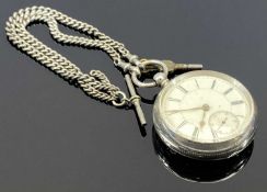 HALLMARKED SILVER POCKET WATCH - Chester 1891, the fusee movement signed 'R Carlisle, Kendal' and