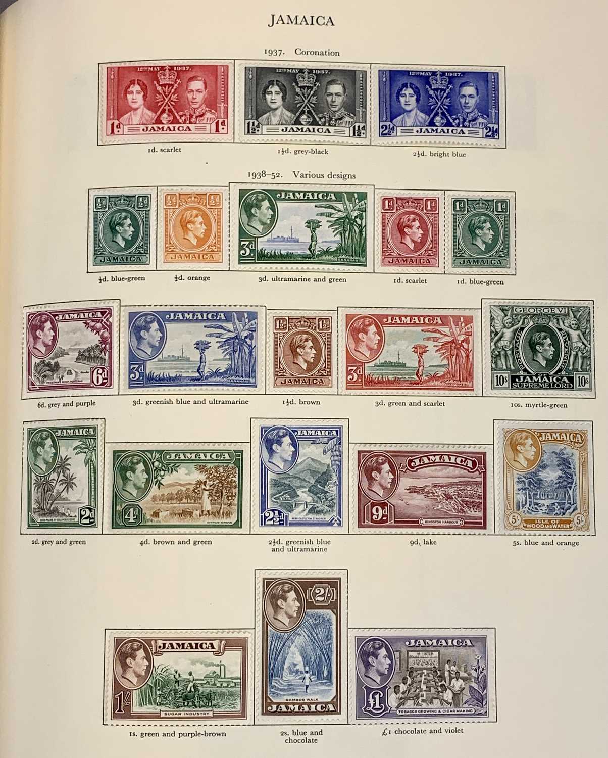 STAMPS - George VI Crown Album containing a well filled collection of mint stamps, many top values - Image 11 of 11