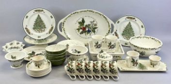 PORTMEIRION 'THE HOLLY & THE IVY' TABLEWARE - designed by Anwyl Cooper-Willis, including an oval