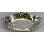 WMF silver plated dish of oval form, pierced and with stylised embossed decoration, 32.5 x 19cms