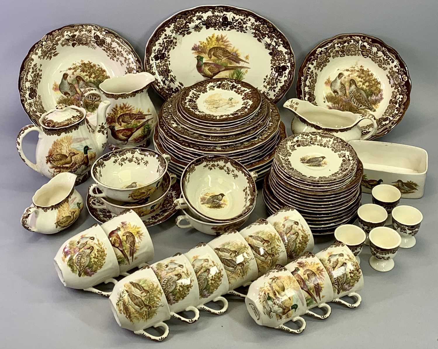 ROYAL WORCESTER 'PALISSY' GAME SERIES DINNER & TEA SERVICE - approx 65 pieces