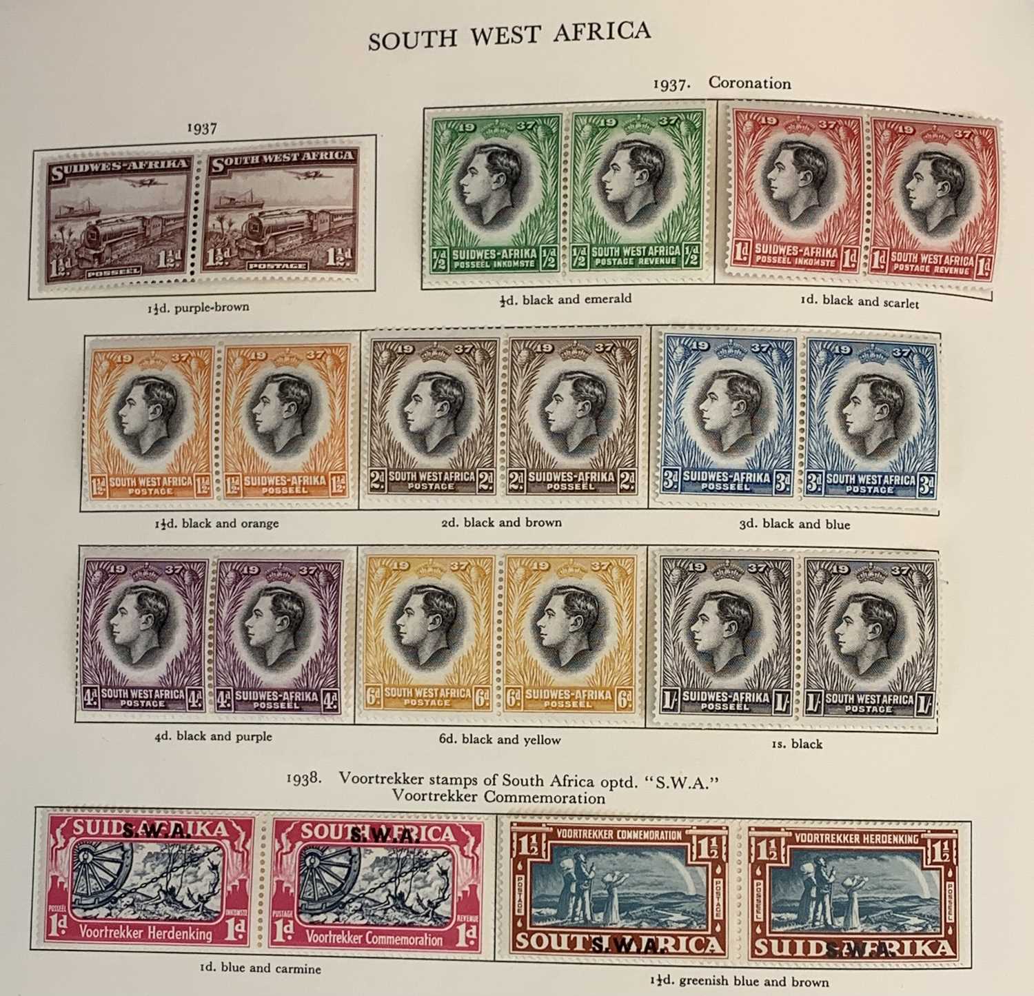 STAMPS - George VI Crown Album containing a well filled collection of mint stamps, many top values - Image 3 of 11