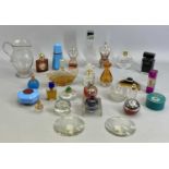 GLASSWARE - a collection of glass perfume bottles and some contents, late 20th century, with an