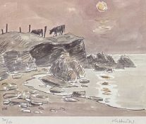 KYFFIN WILLIAMS ARCA (British 1918 - 2006) limited edition colour print (361/750) - Cattle Porth