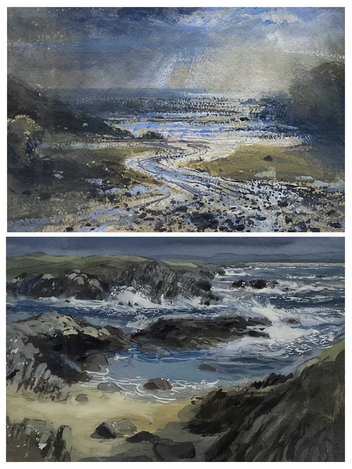 KEITH ANDREW original watercolour and mixed media paintings (2) - both being depictions of Welsh
