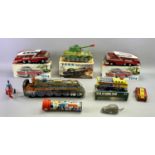 CHINESE TIN PLATE BATTERY OPERATED 'MYSTERY' ACTION BUS (2) - ME083 (boxed), a Chinese tin plate